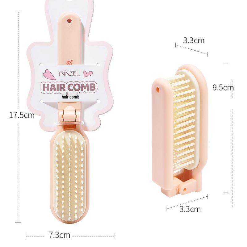 Portable Mini Soft Bristle Comb: Foldable Travel Size for Girls and Children