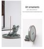 Zen Frog Ceramic Incense Burner and Holder - Ge Kiln Style for Home or Office Decor