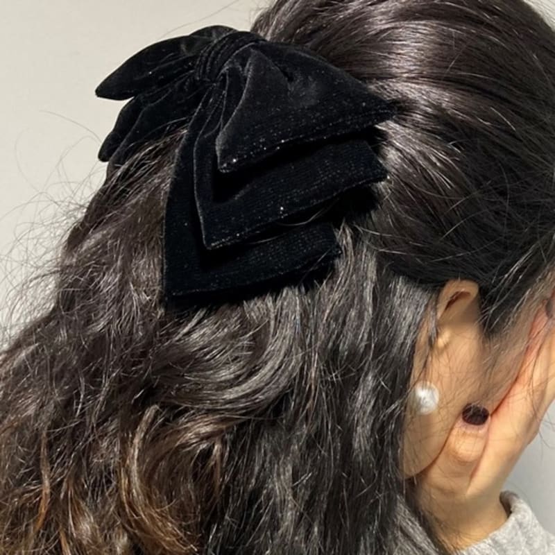 LOVE ME MONSTER Samtband Haarspange