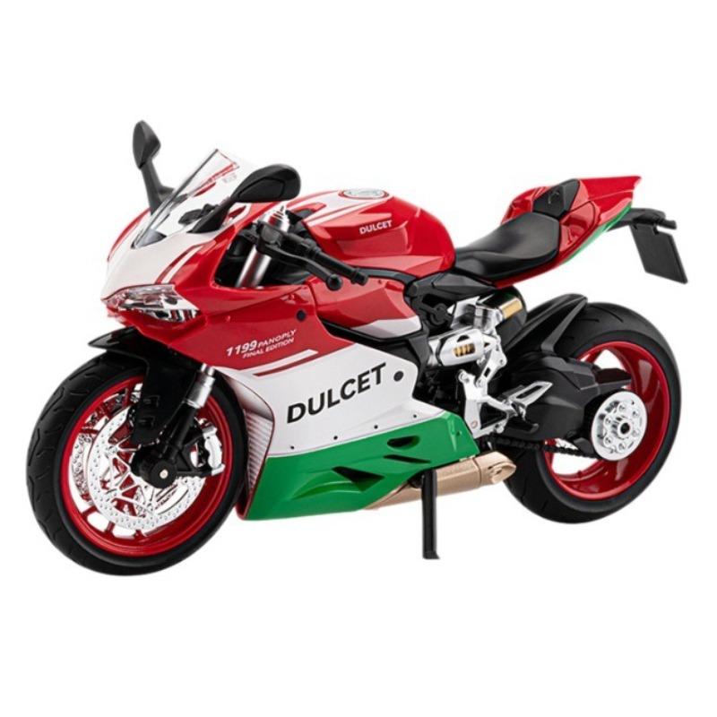 1/9 Ducati 1199 Panigale R Alloy Die Cast Motorcycle Model Toy Vehicle Collection Sound and Light Off Road Autocycle Toys Car