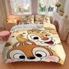 3pcs Set Chip & Dale1pc of Quilt Cover+2pcs of Pillowcase, No Core, Print Bedding, All Seasons Bedroom Setting006