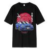 Cotton Initial D T Shirt Men Women Harajuku Aesthetic Oversize T-Shirt Funny JDM Car Tshirt  Skyline R34 Tee Shirt