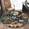 Horror Movie Characters,Halloween Mask Print Chair Mat Round Rug Office Carpet, Non Slip, Suitable for Living Rooms, Bedrooms Decor 1205695a