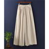 Cotton and Linen Lace-up Trousers Women's Retro Loose Women's Trousers Wide-leg Pants