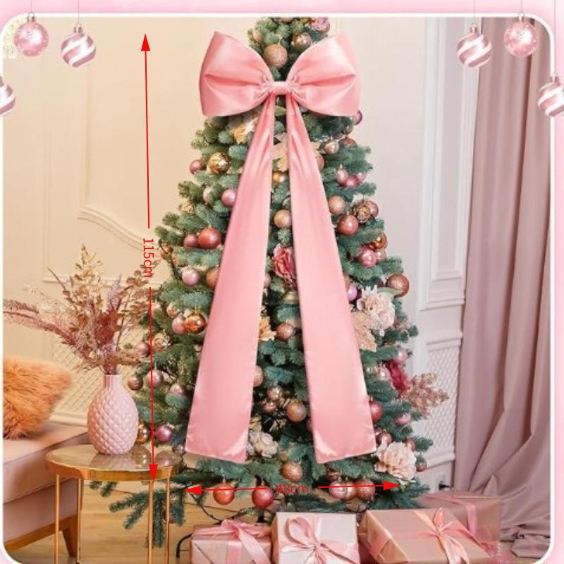 Christmas Cabinet Door Ribbon Bow Large Velvet Christmas Wreath Bow For Christmas Front Door Cabinet Home Decoration,Red 2M