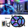 Multicolored Led Strip Light Set With Bluetooth 5050 Rgb Remote Control For Tv Background