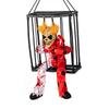 Halloween Hanging Toys Prisoner Cage Electric Luminous Sound Can Be Hung And Can Be Carried Plain Clothes Color Blocked Leopard Print