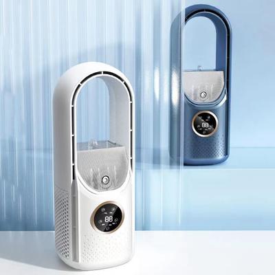 Novo ventilador sem lâminas, ar condicionado portátil, display LED, ventilador de mesa, refrigerador de lâminas, ventilador de resfriamento de ar portátil ajustável de 6 velocidades