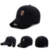 Sports Style Baseball Cap For Men With Fleece Lining Windproof Warmth For Outdoor Activities