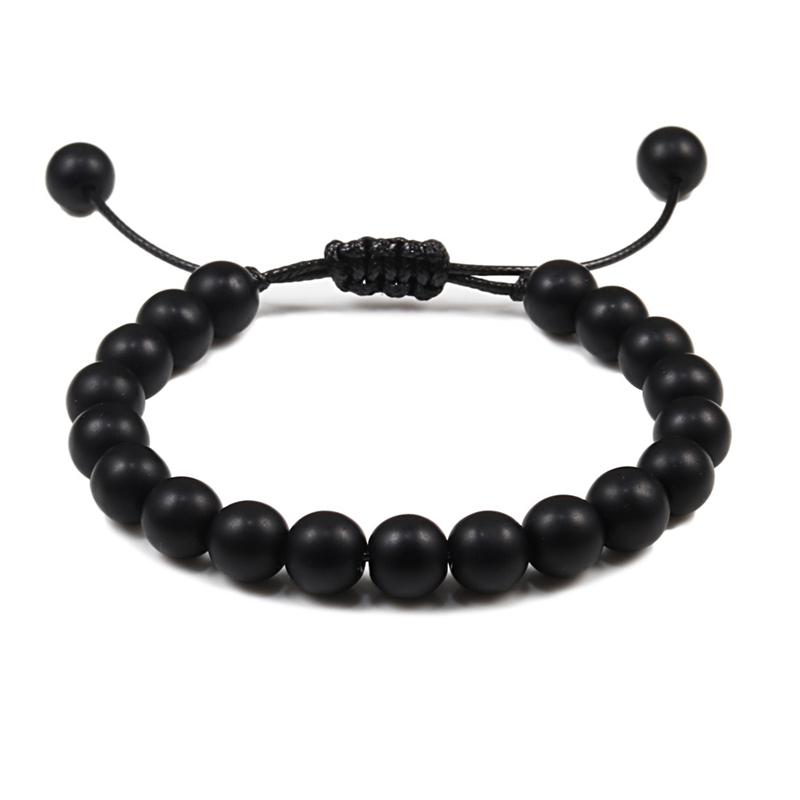 Classic 8MM Tiger Eyes Natural Stone Beads Bracelets for Men Women Bracelet Bangles Braided Rope Handmade Wristband Yoga Jewelry