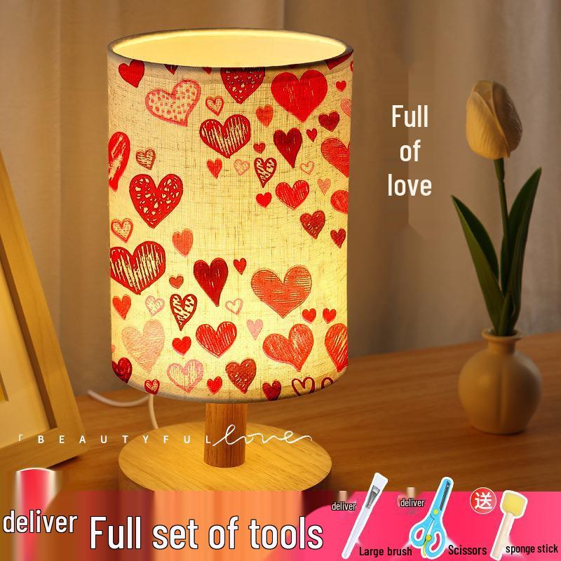 Dried Flower Embossed Table Lamp DIY Kit - Creative Gift for Team Building and National Day Festivities
