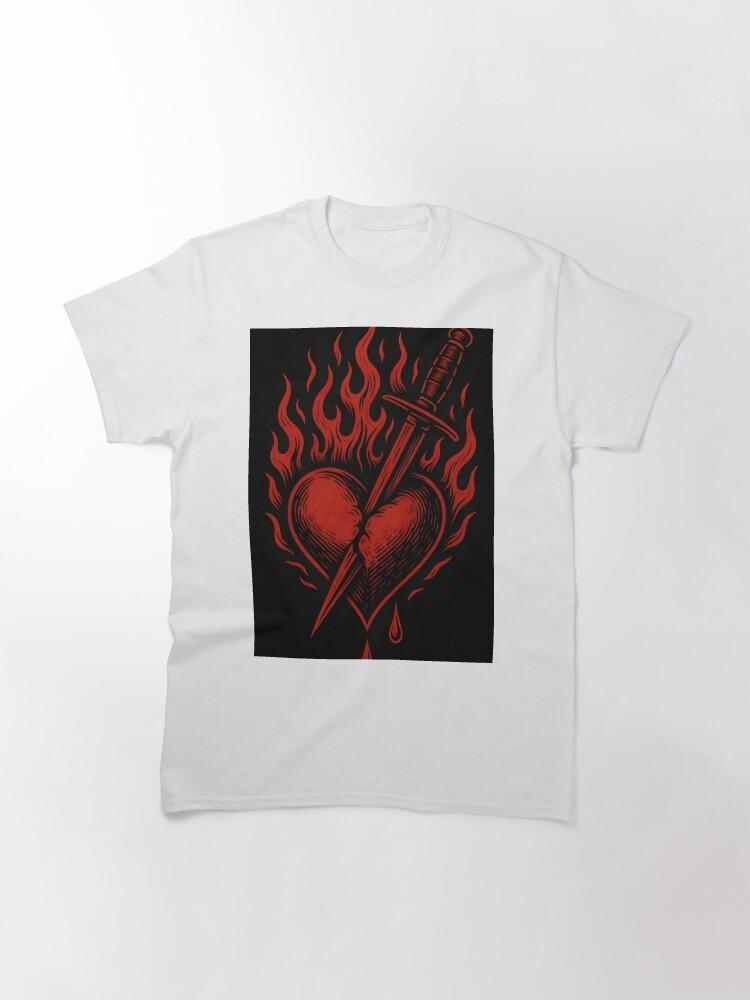 Heart In Flames and Chains Classic T-Shirt