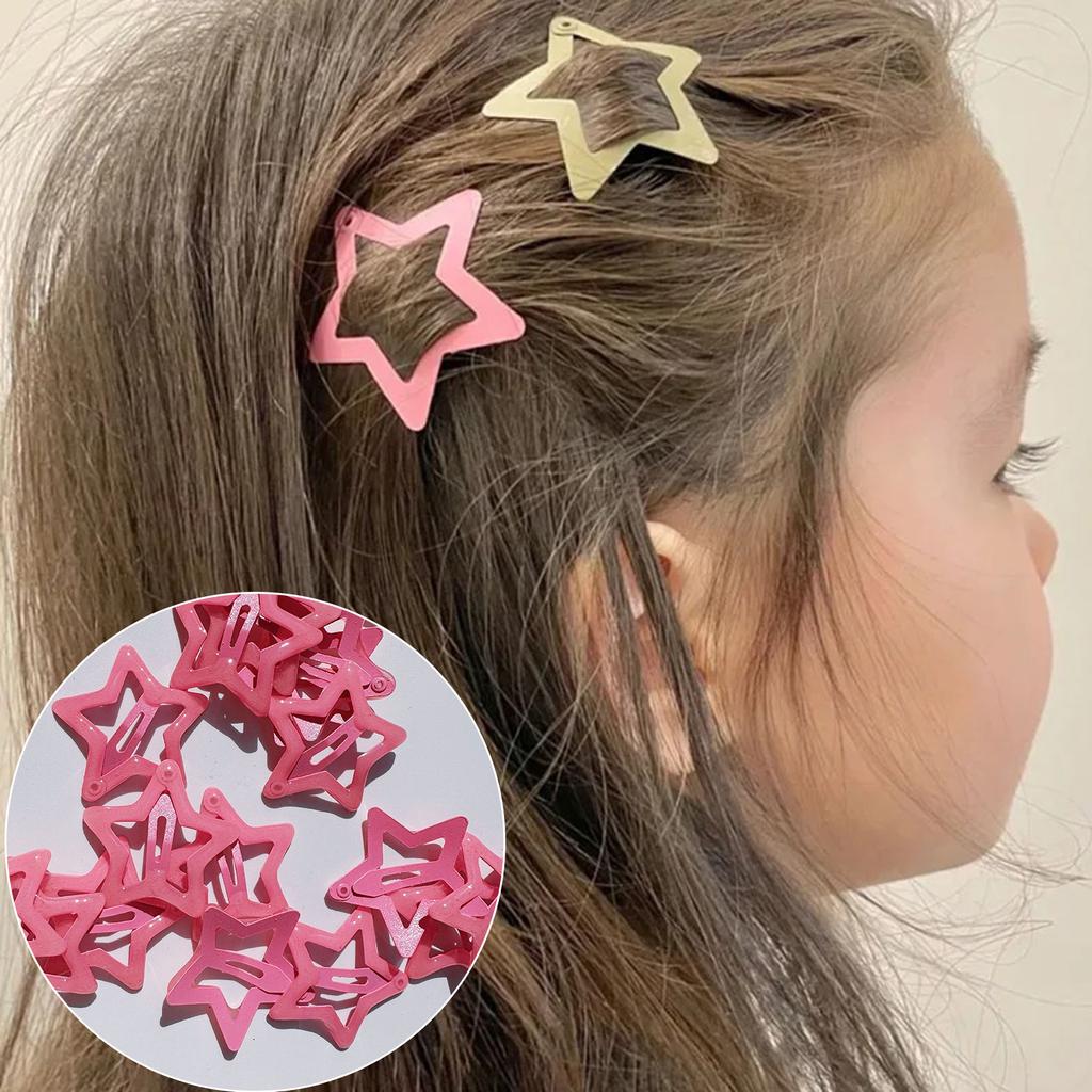 10 Pcs Cute Bangs Hair Pins Women Kid Hairgrip Star Headdress Barrettes Accessories Sweet Y2K Girls Hairpins