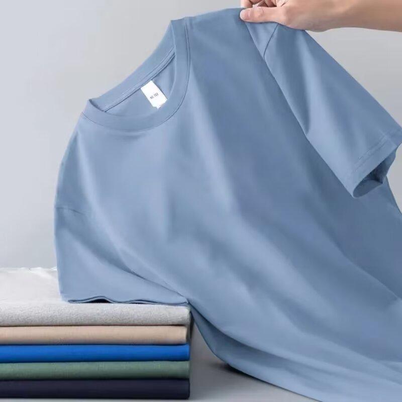 Men's Casual Crew Neck Short Sleeve Solid Color T-Shirt