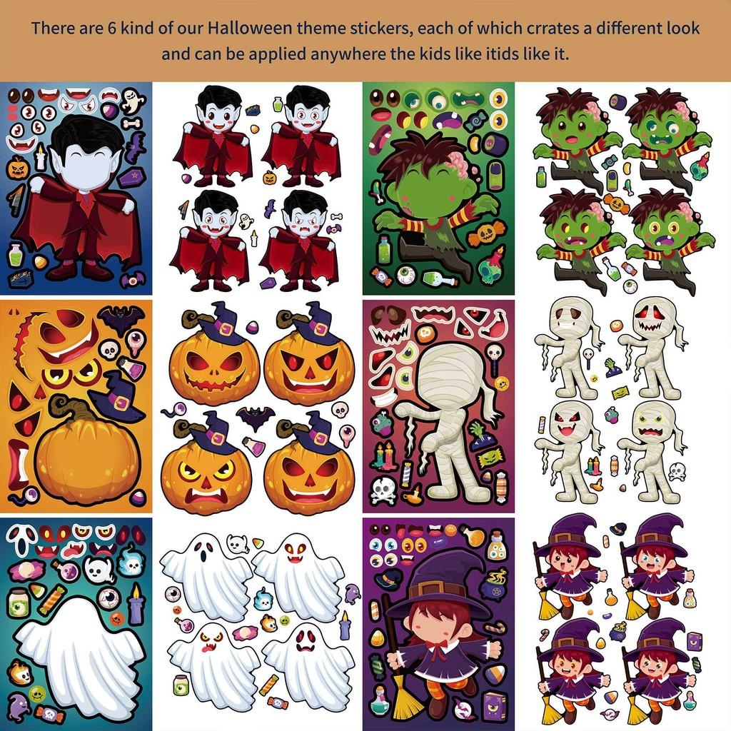 Theme Halloween Creative Vampire Pumpkin Kids Stickers For Diy Projects Fun And