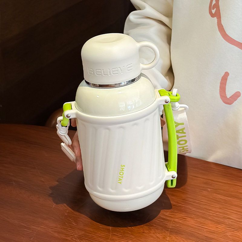 Large-Capacity Thermos Cup for Women 2024 New Model High-Looking Student Water Bottle with Lid for Drinking Water, Mom's Bottle 1000ml