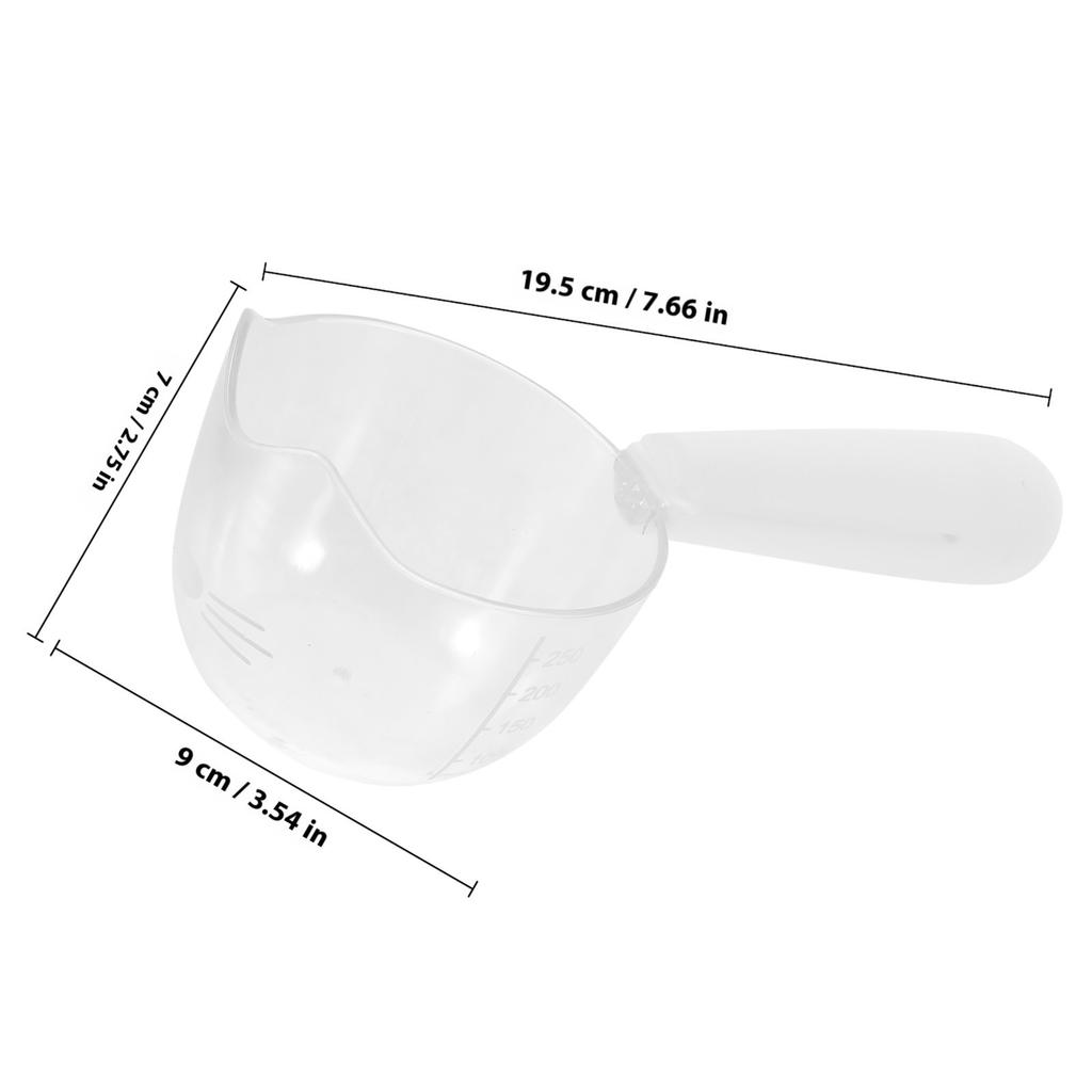 Two in One Plastic Pet Food Spoon Dog Food Scoop Clip with Transparent Scale Measuring Cup for Cat Dog Feeding