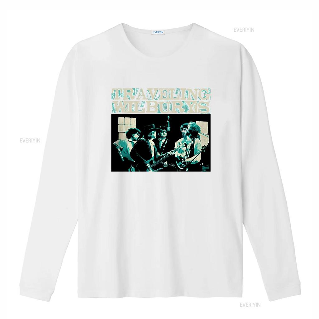 The Traveling Wilburys Performing Official Band Mens T Shirt Rock Music Fans Cool Design vintage Washed streetwear homme Soft