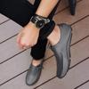 Men's Genuine Leather Driving Loafers - Wide Fit, Autumn/Winter Casual Korean Style