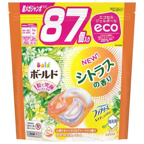 

P&G Japan Bold Gel Ball 4-in-1 Citrus & Verbena Refill, 87 count