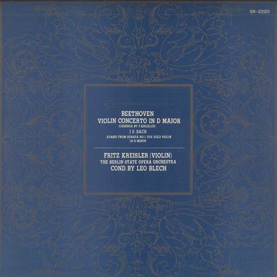 LP Record FRITZ KREISLER - Beethoven: Violin Concerto In D Maj GR2220 ANGEL - Japan Classical Used