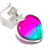 Natural Bi-Color Tourmaline Gemstone 925 Steling Silver Pendant 1.58" p4S90