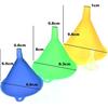 Funnels Variety Set of 5 Mini, Small To Larg Plastic Funnel for Kitchen Liquid Spices Powder Cosmetic Lotion Essential Oils