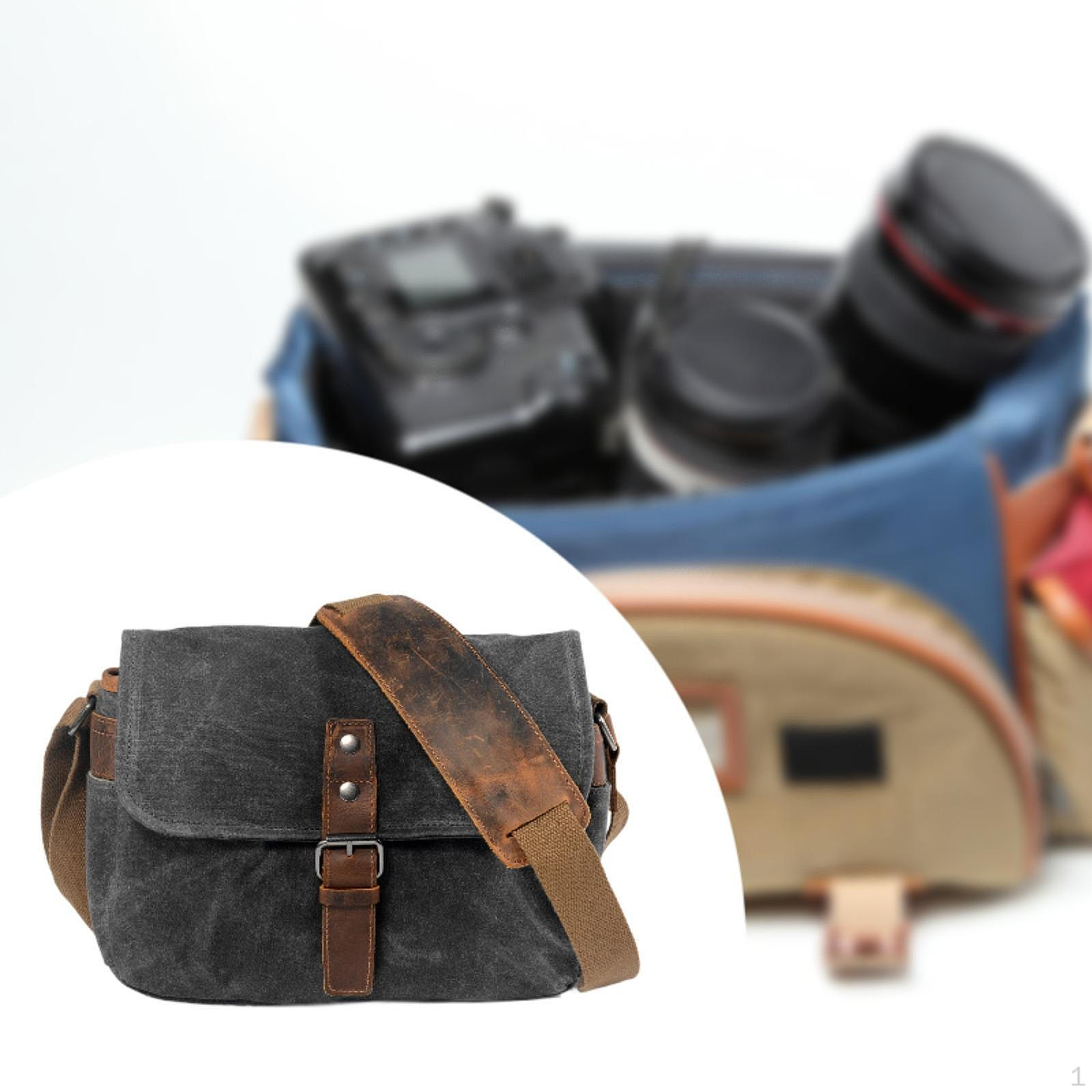 

Сумка для фотокамеры для мужчин и женщин, водонепроницаемая, для фотосъемки на открытом воздухе, на плечо темно-серого