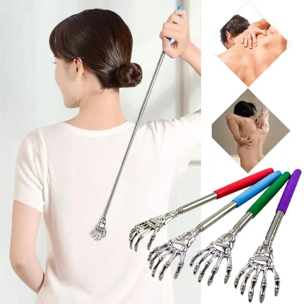 Retractable Magic Hand Back Scratcher Stainless Steel Self Use Itch Relief Massager Care Tool Household Gadget Perfect Gift