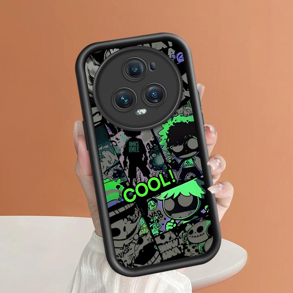 Soft Silicone Square Ladder Printing Pattern Phone Casing Full Cover Camera Shockproof Protection Rubber Case for Huawei Honor