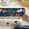 Floral Embroidered Pencil Case Flower Cloth Stationery Bag Korean Style Pen Bag  Stationery Holder