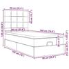 VidaXL Cadre de lit ottoman avec matelas gris foncé 90x190 cm velours, cadre de lit, cadre de lit rembourré, cadre de lit 3314289