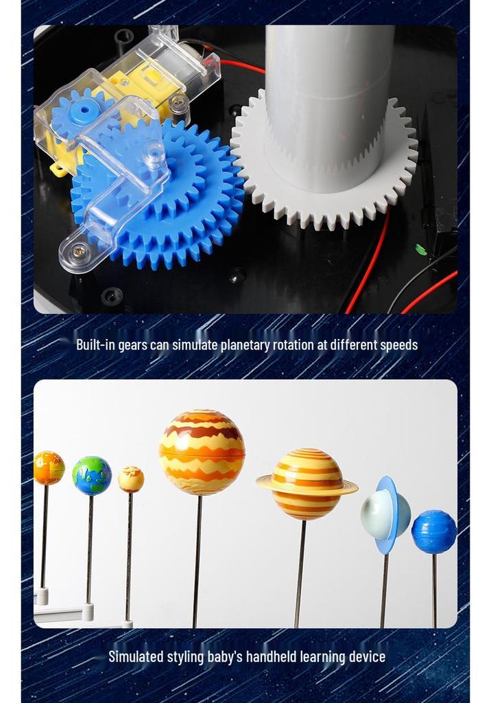 Handcrafted 3D Solar System Model Toy: Eight Planet Projection for Children's Early Education