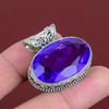 Faceted African Amethyst Pendant Vintage Gemstone Pendant 925 Sterling Silver Pendant African Amethyst Jewelry Handmade Pendant For Gifts