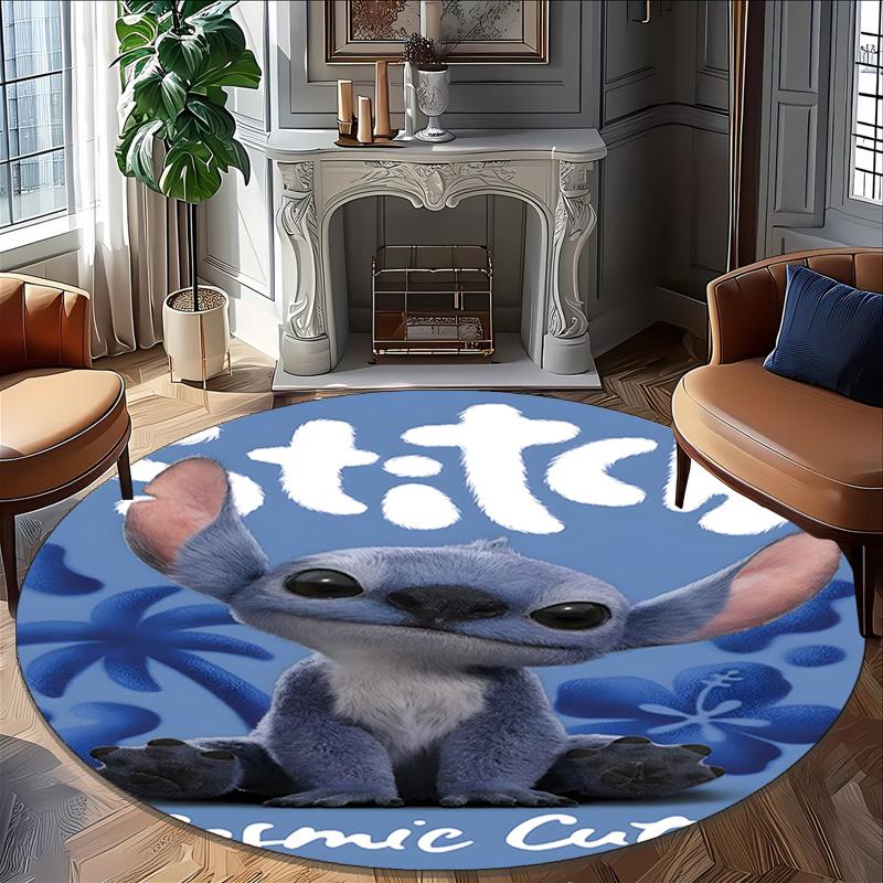 1pc S-Stitch17 Carpet, Round Rug, Comfortable, Suitable for Entryways, Living Rooms, Office, And Bedrooms, Christmas Decoration
