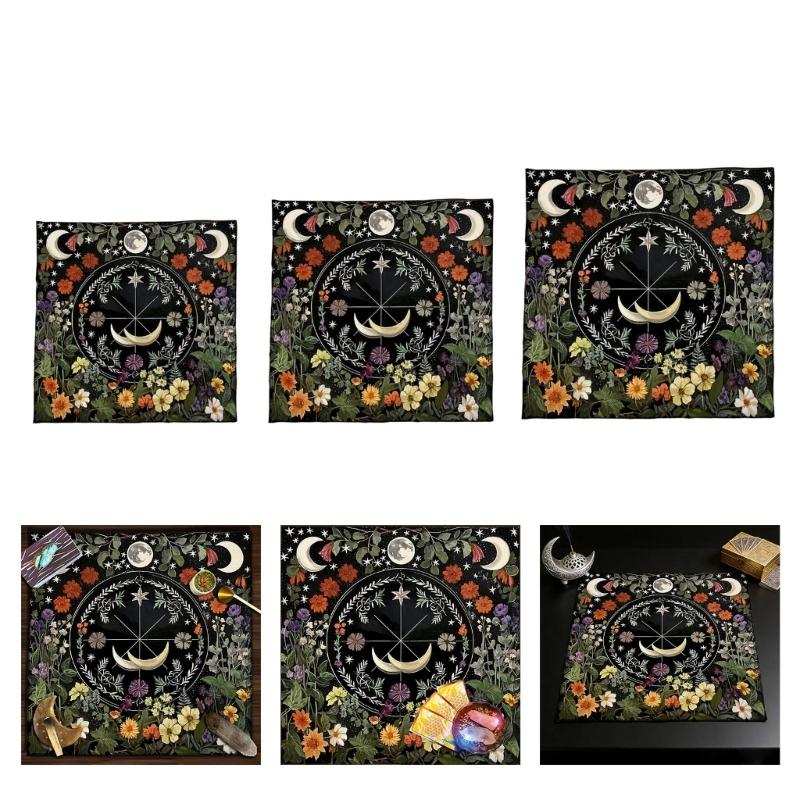 Divinations Tablecloth Card Mat Table Cover Astrological Oracles Pad Tarots Table Cloth Altars Cloth Board Game Pad