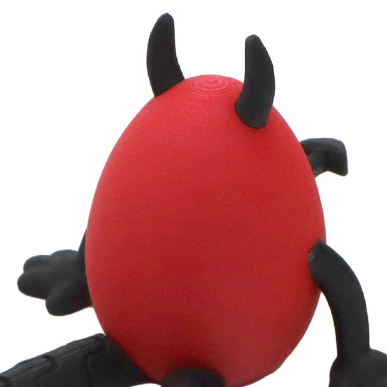 Easter Egg Figurine with Articulated Legs 3D Printed Movable Joints Rabbit Ear Egg Fidget Toy Holiday Party Decoration Ornament