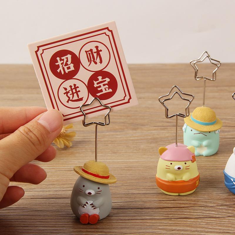 Cute and Creative Animal Resin Message Holder, Office Desk Decoration, Cute Ornaments, Message Holder, Photo Holder
