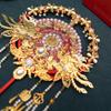 Phoenix Pattern Face Cover Fan Chinese Style Decorative Fan Elegant Bridal Group Fan  Hanfu Party