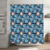 Modern Geometric Printed Shower Curtain Waterproof Bathroom Decor Navy Blue Mint Green White Orange Modern Bath Liner with Hooks