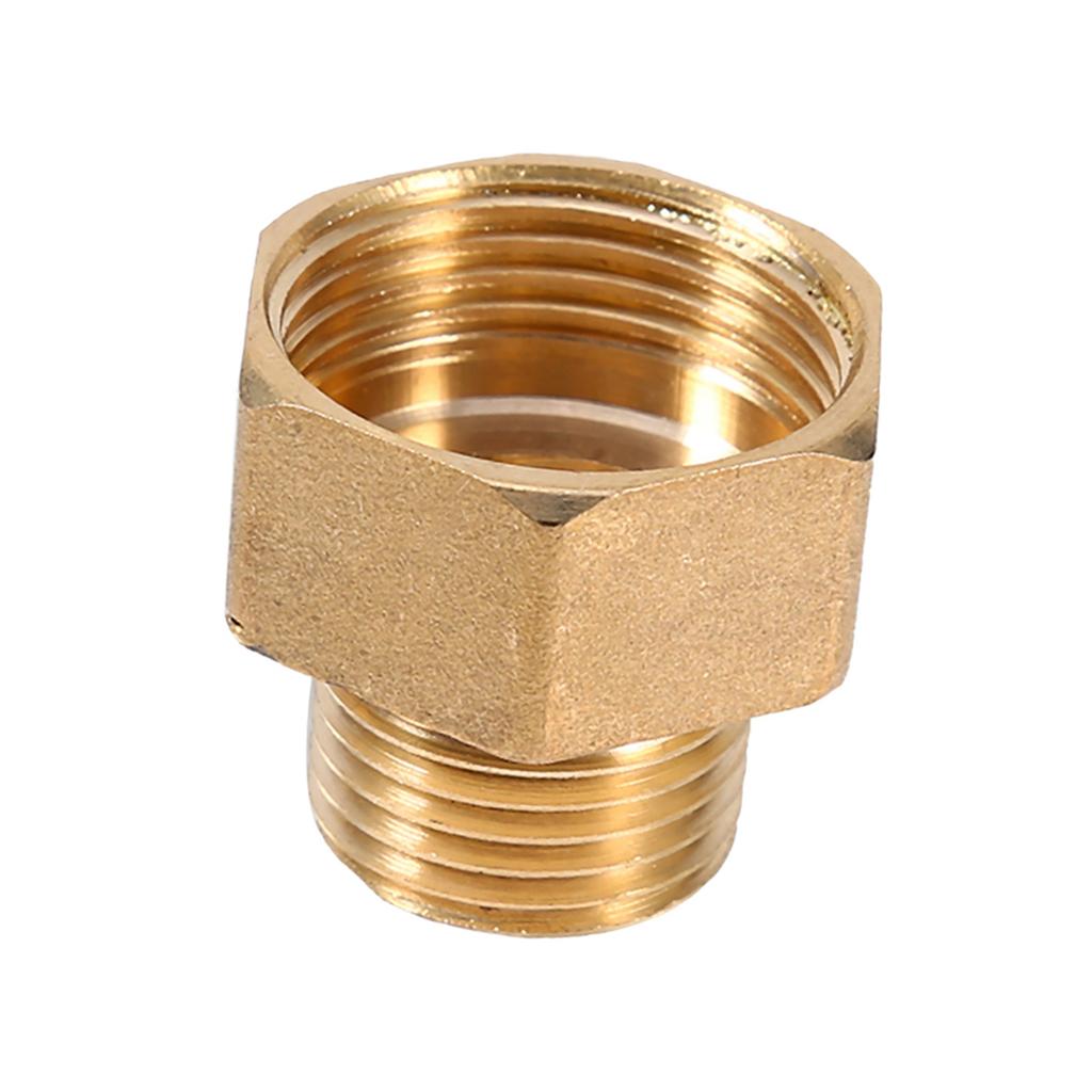 1pc Brass Water Pipe Fitting Connector Hex Bushing Reducer Adapter 1/2BSPT Male and 3/4BSPT Female Thread