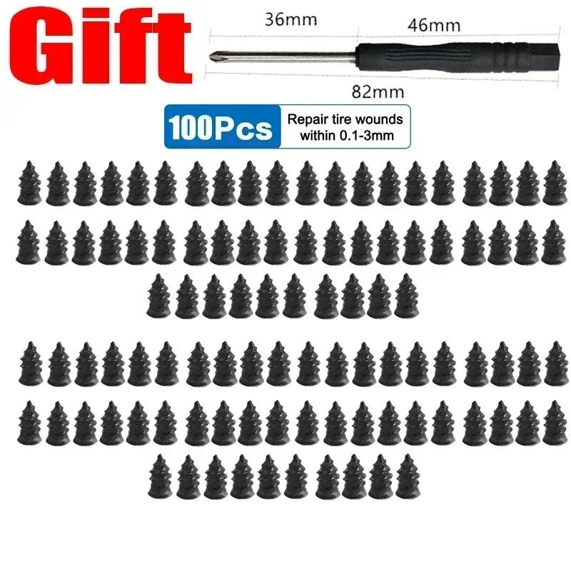 5/100pcs Tire Puncture Repair Nails for Car Motorcycle Scooter Bike Vacuum Tyre Repairing Rubber Metal Nail Set Car Accessories