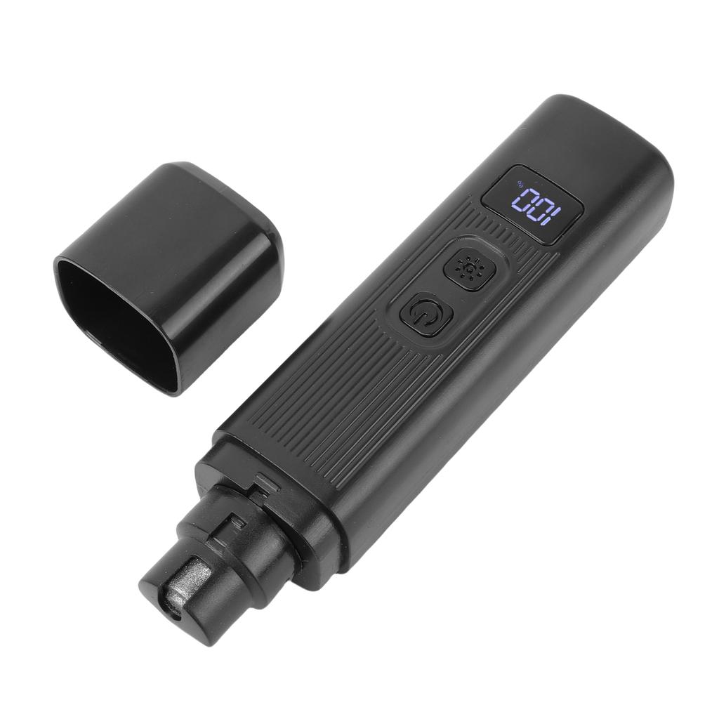 Hunde Nagelfräser Multifunktional Eingebautes LED-Licht Geräuscharm Wiederaufladbar Haustier Nagelknipser für Zuhause Schwarz