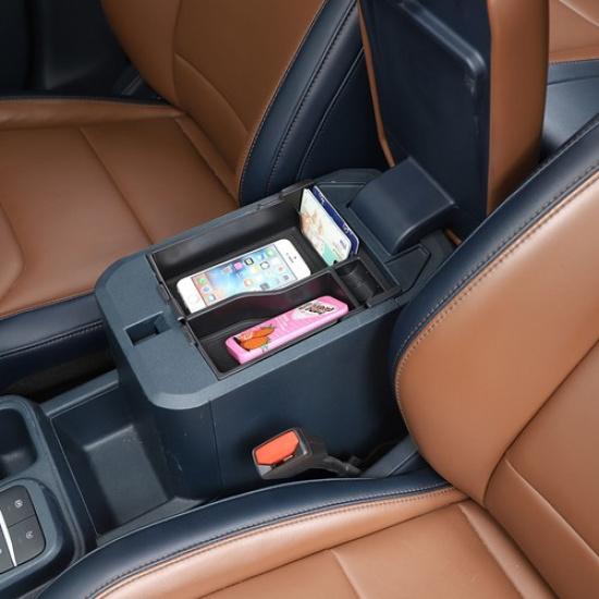 Car Center Armrest Storage Box Double-layer Tray For Ford Maverick 2024