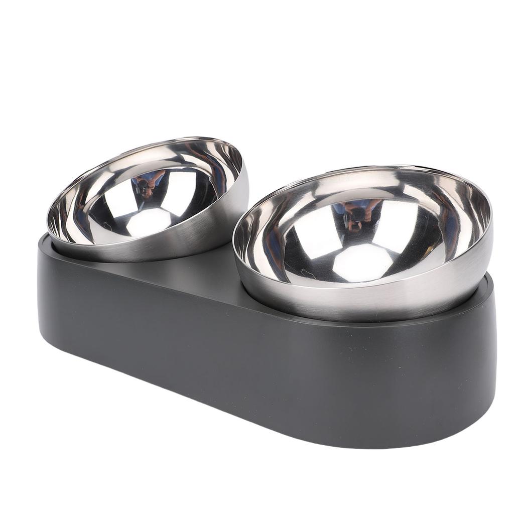 Raised Dog Cat Bowl Anti Slip Stainless Steel Pet Water and Food Bowl Set for Home