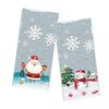 50PCS Multicolor Christmas Gift Bag Xmas Tree Snowman Cartoon Santa Christmas Packaging Bag with Ties Party Supplies