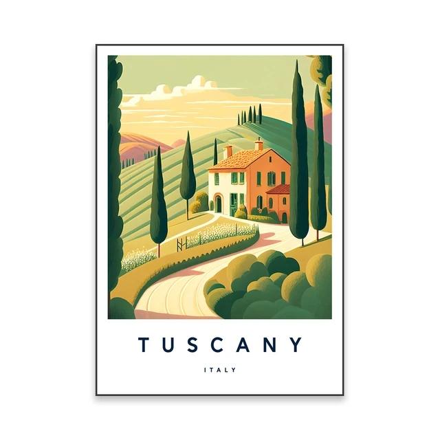 Florencija Italija Spaudinys Europa Kelionės Plakatas Roma Miestas Positano Plakatai Toskana Drobės Tapyba Sardinija Sienos Menas Biuras Namų Dekoras