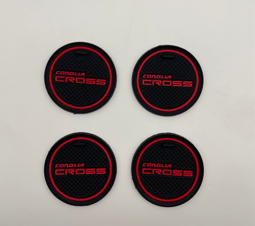 MEKOMEKO Interior Rubber Mats for the New Toyota Corolla Cross 2021 and Door Pocket Rubber Floor Console Interior Noise Silicone 11 Black (September