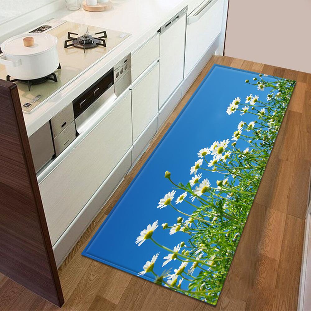 Kitchen floor mat entrance door mat bedroom long carpet corridor bathroom non-slip floor children's carpet