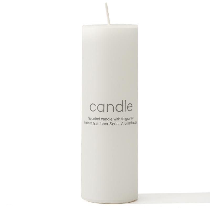 Ivory White Large Round Pillar Scented Candles for Romantic Wedding and Hotel Décor